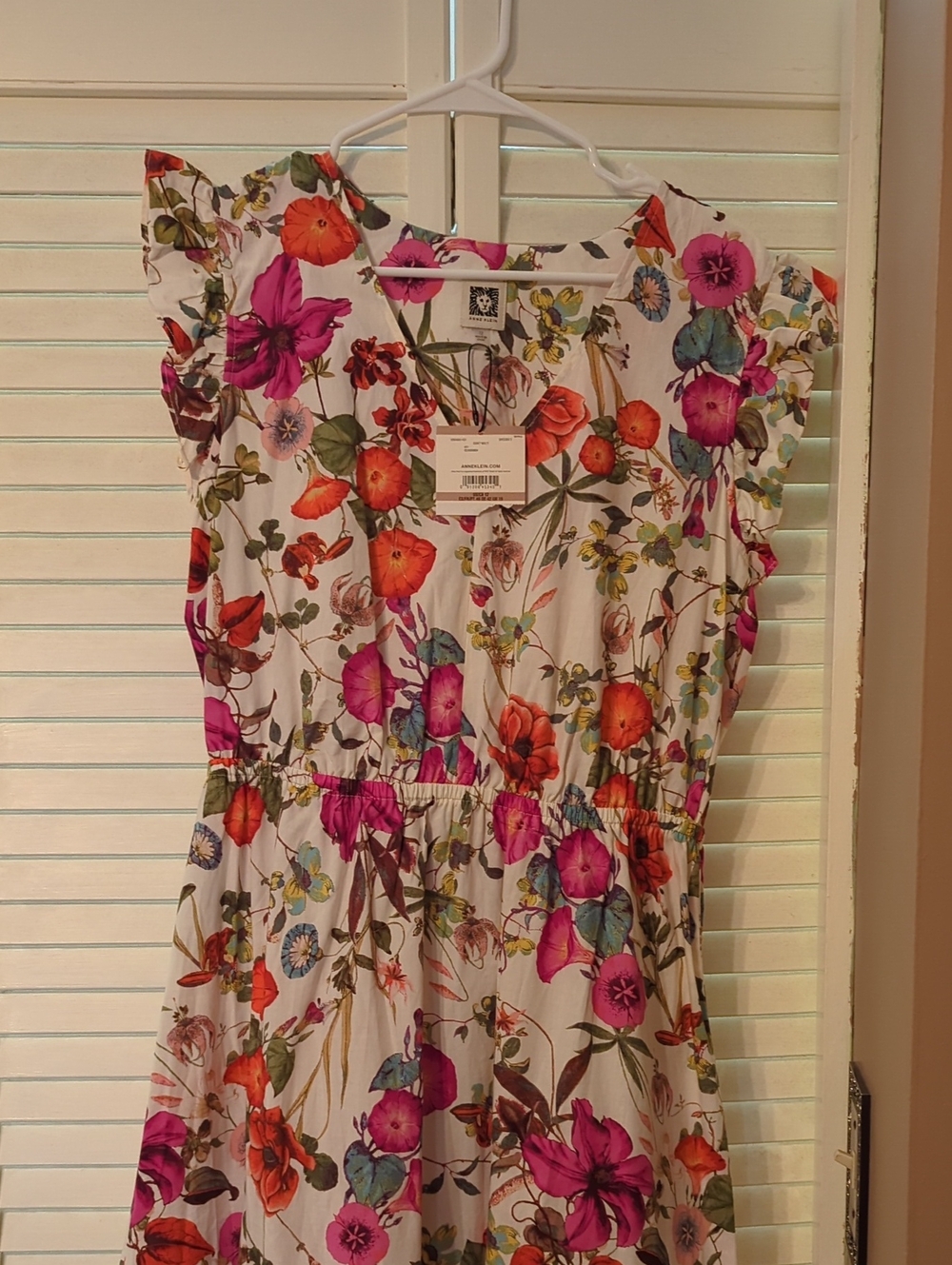 NWT Colorful Floral Cotton Maxi Dress
